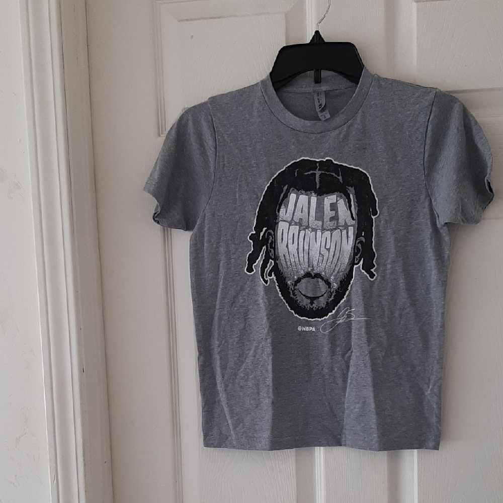 Knicks Brunson.. Jalen Brunson Gray Kids T-Shirt Size M(8) NWOT